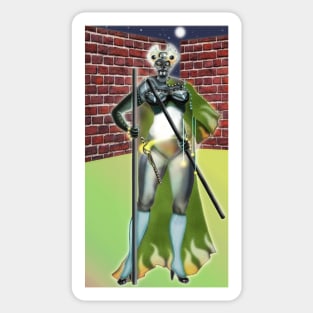 Digital Fantasy Figure Illustration: Cat's Eyes Sticker